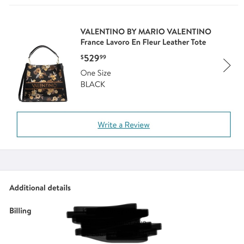 Valentino Black Floral Shoulder Bag with Gold Accents in pristine
Condition. - Picture 4 of 8
